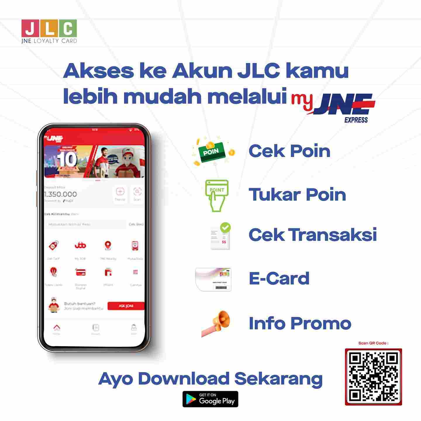 Akses My JNE untuk member JLC